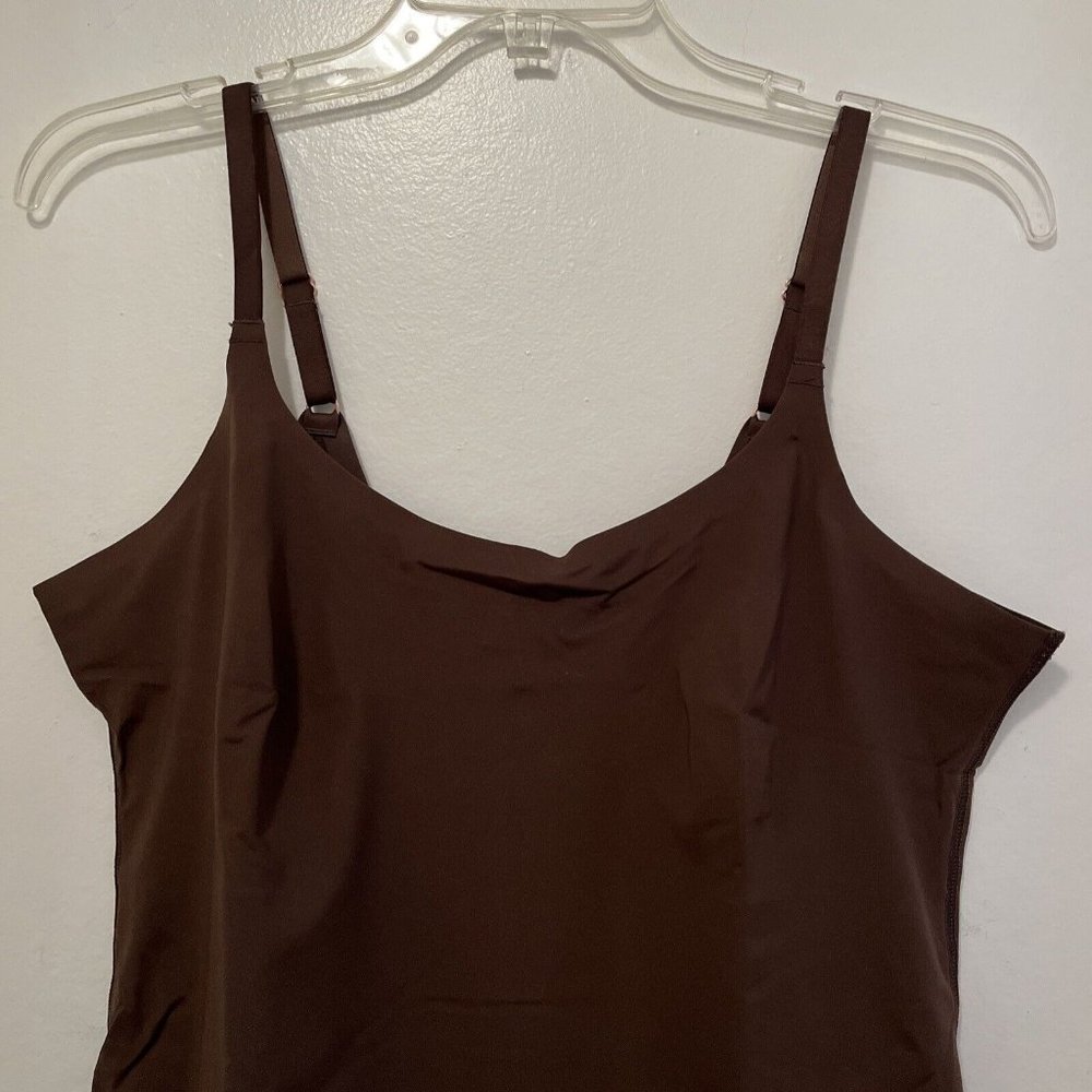 PINSY Spaghetti Strap Scoop Shapesuit Chocolate Brown XL Thong New in Package - Picture 5 of 11